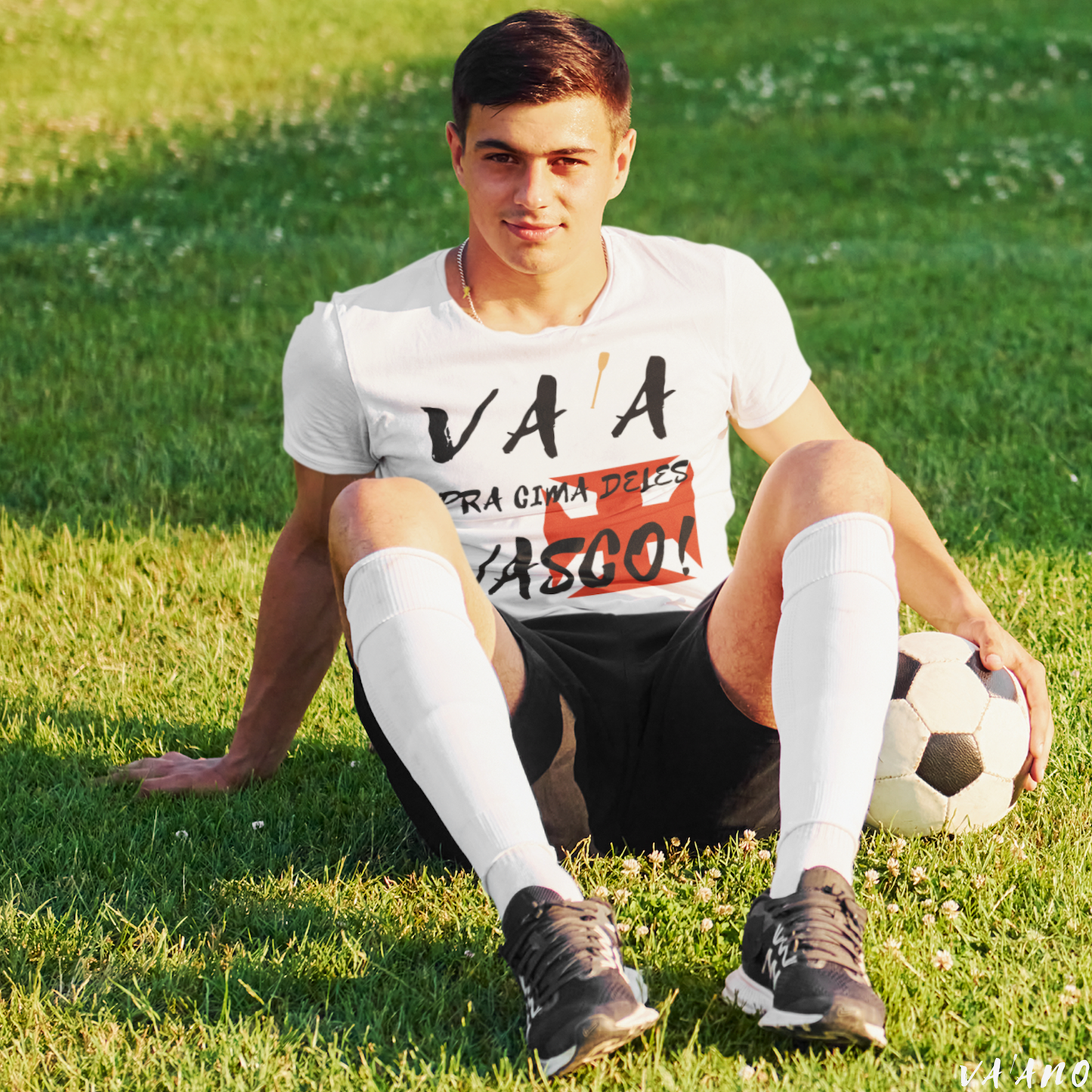 Camiseta Canoa Havaiana VA'A Pra Cima Deles Vasco! Masculina