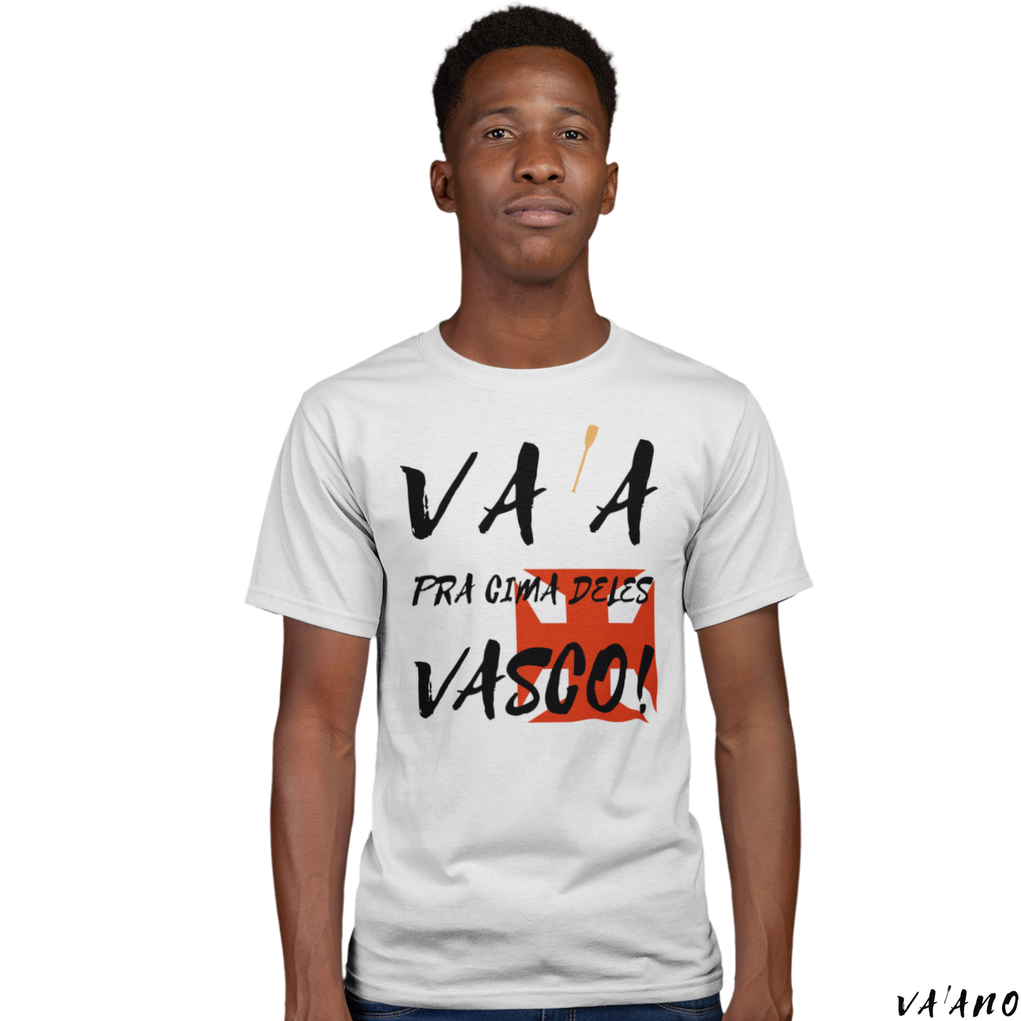 Camiseta Canoa Havaiana VA'A Pra Cima Deles Vasco! Masculina